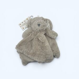 Oobles Gray Puppy Dog Plush Rattle Lovey Security Blanket Soft‎ Toy NEW